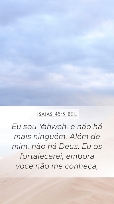 Isaías 45:5 BSL Bible Verse Image