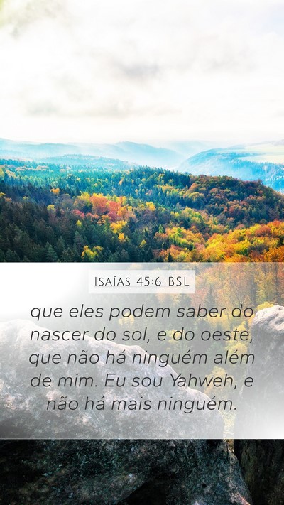 Isaías 45:6 BSL Bible Verse Image