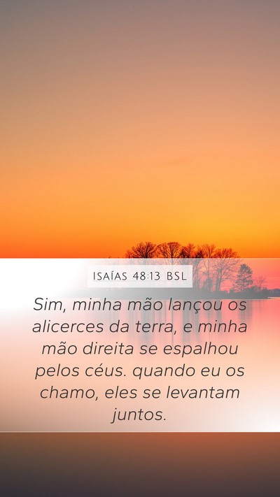 Isaías 48:13 BSL Bible Verse Image