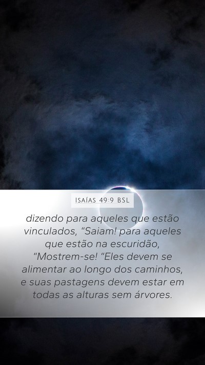 Isaías 49:9 BSL Bible Verse Image