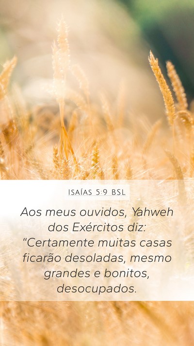 Isaías 5:9 BSL Bible Verse Image