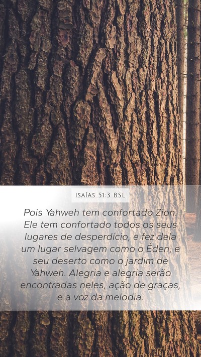 Isaías 51:3 BSL Bible Verse Image