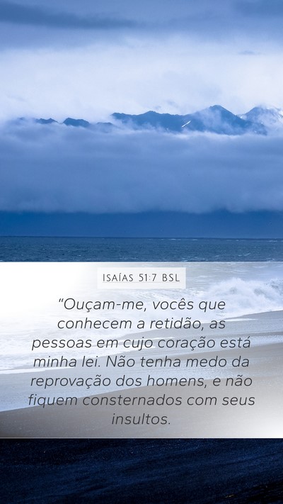 Isaías 51:7 BSL Bible Verse Image
