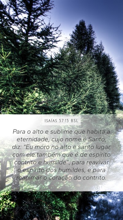 Isaías 57:15 BSL Bible Verse Image