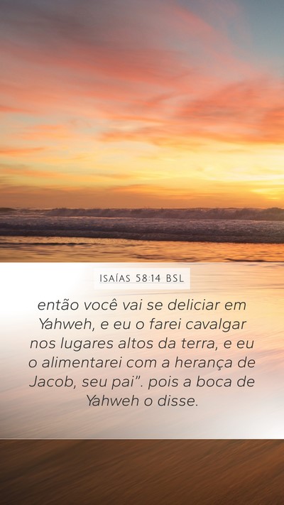 Isaías 58:14 BSL Bible Verse Image