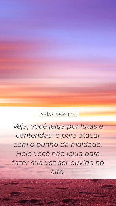 Isaías 58:4 BSL Bible Verse Image