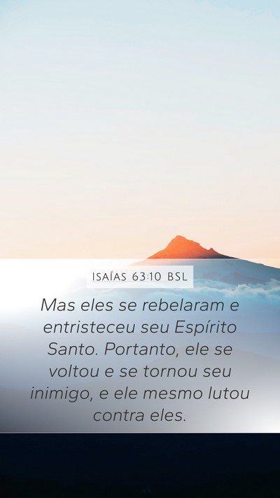 Isaías 63:10 BSL Bible Verse Image