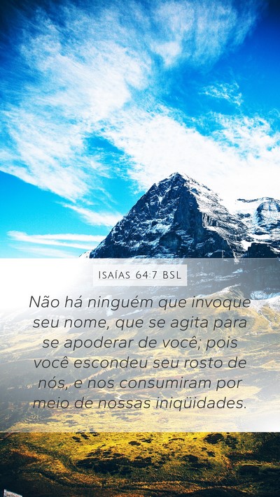 Isaías 64:7 BSL Bible Verse Image