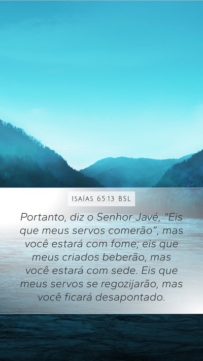 Isaías 65:13 BSL Bible Verse Image