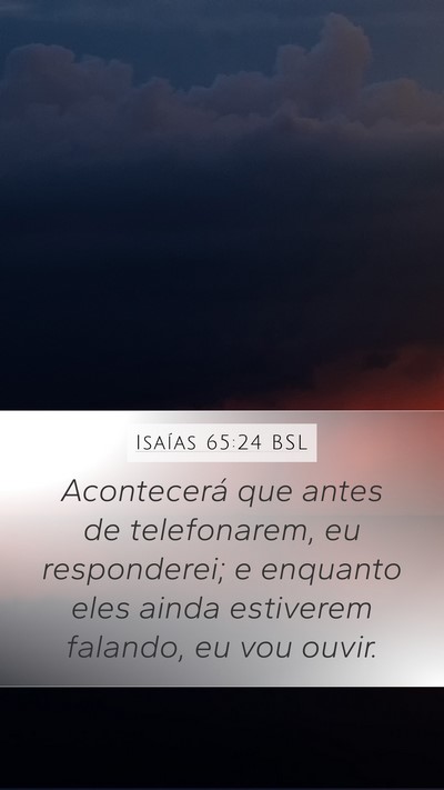 Isaías 65:24 BSL Bible Verse Image