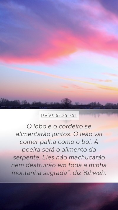 Isaías 65:25 BSL Bible Verse Image