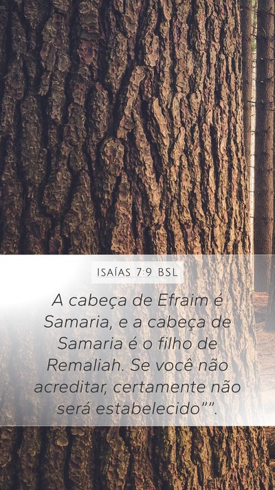 Isaías 7:9 BSL Bible Verse Image
