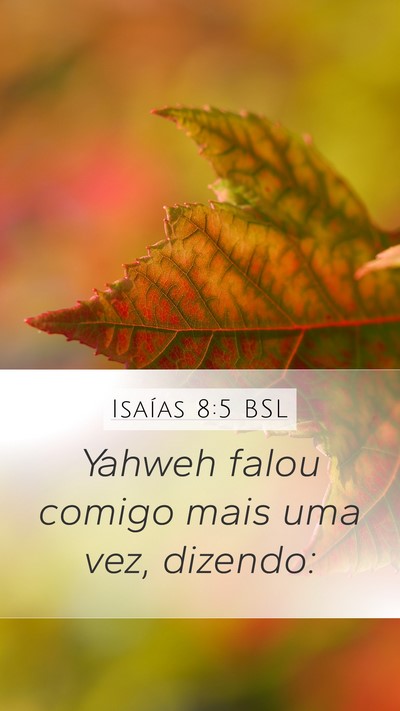 Isaías 8:5 BSL Bible Verse Image