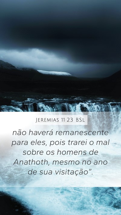 Jeremias 11:23 BSL Mobile Phone Wallpaper - não haverá remanescente para eles, pois trarei - Mobile Bible Verse Wallpaper