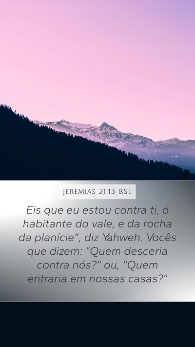 Jeremias 21:13 BSL Bible Verse Image