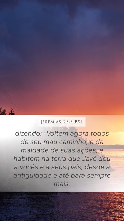 Jeremias 25:5 BSL Bible Verse Image