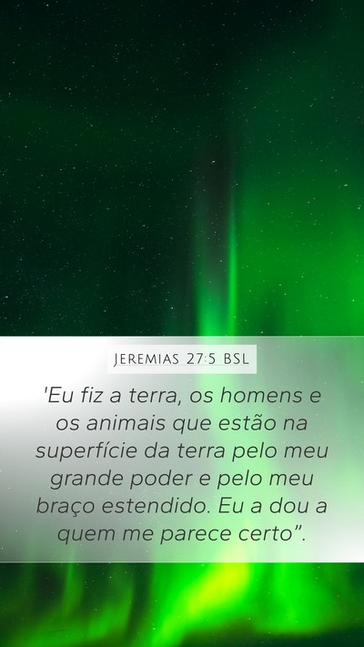 Jeremias 27:5 BSL Bible Verse Image