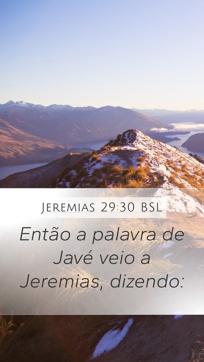 Jeremias 29:30 BSL Bible Verse Image