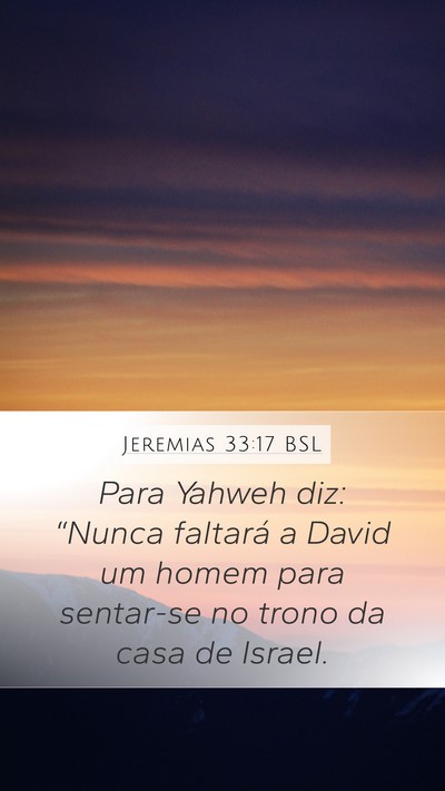 Jeremias 33:17 BSL Bible Verse Image