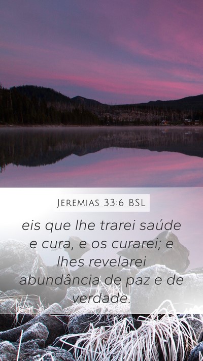 Jeremias 33:6 BSL Bible Verse Image