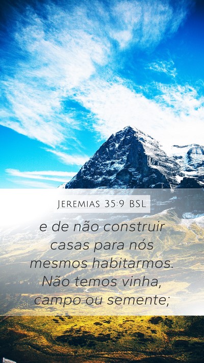 Jeremias 35:9 BSL Bible Verse Image