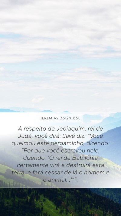 Jeremias 36:29 BSL Bible Verse Image