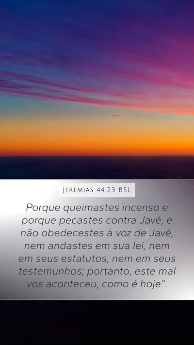 Jeremias 44:23 BSL Bible Verse Image
