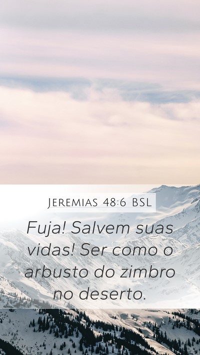 Jeremias 48:6 BSL Bible Verse Image