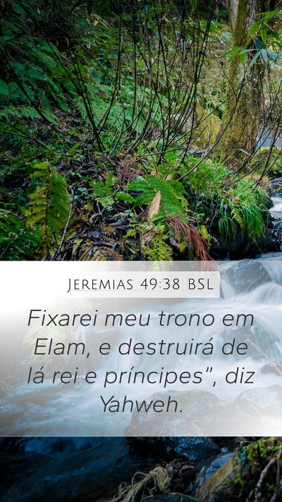 Jeremias 49:38 BSL Mobile Phone Wallpaper - Fixarei meu trono em Elam, e destruirá de lá - Mobile Bible Verse Wallpaper