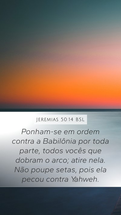 Jeremias 50:14 BSL Bible Verse Image