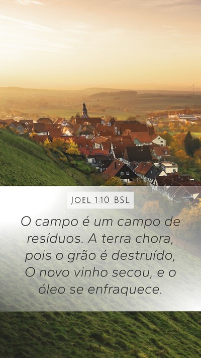 Joel 1:10 BSL Bible Verse Image