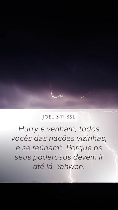 Joel 3:11 BSL Bible Verse Image