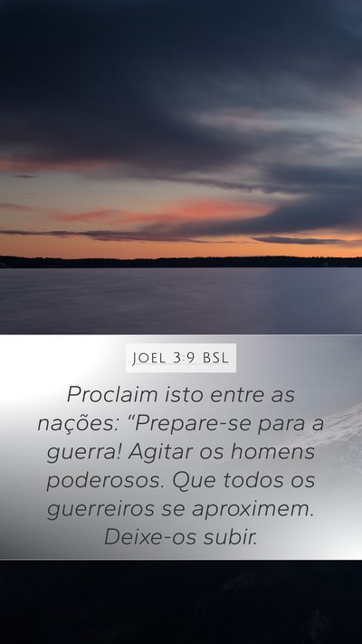 Joel 3:9 BSL Bible Verse Image