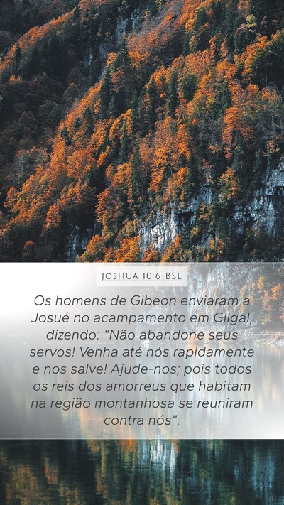 Joshua 10:6 BSL Bible Verse Image