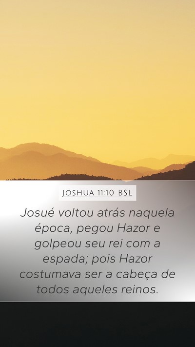 Joshua 11:10 BSL Bible Verse Image