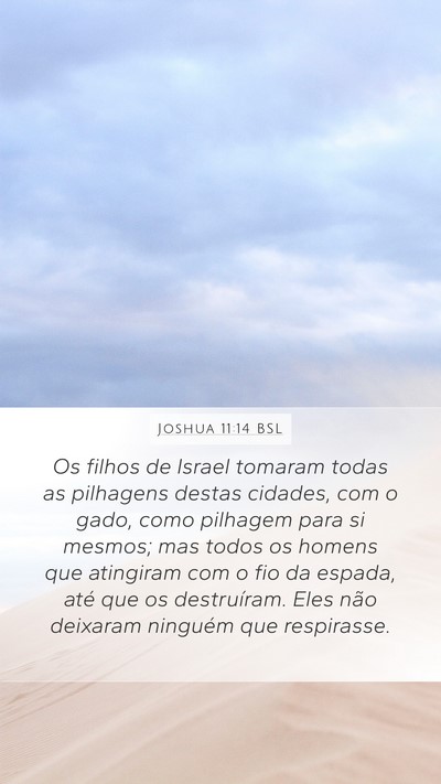Joshua 11:14 BSL Bible Verse Image