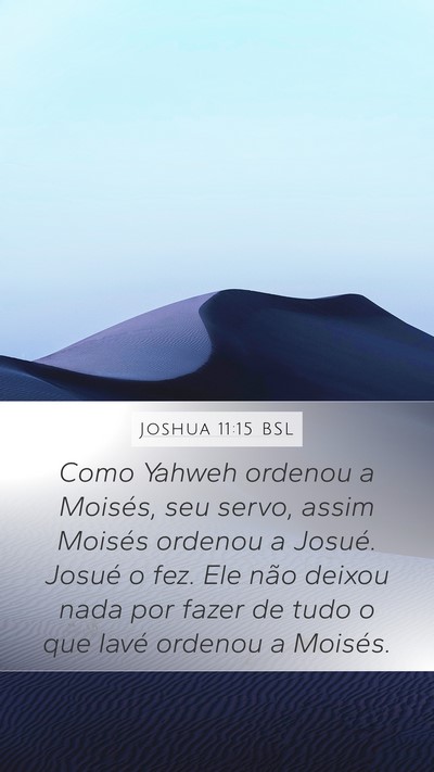 Joshua 11:15 BSL Bible Verse Image