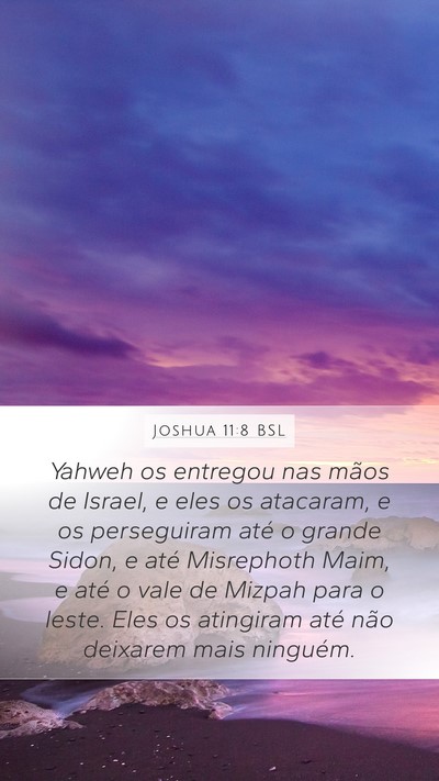 Joshua 11:8 BSL Bible Verse Image