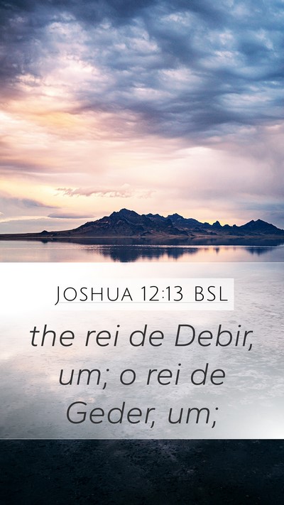 Joshua 12:13 BSL Bible Verse Image