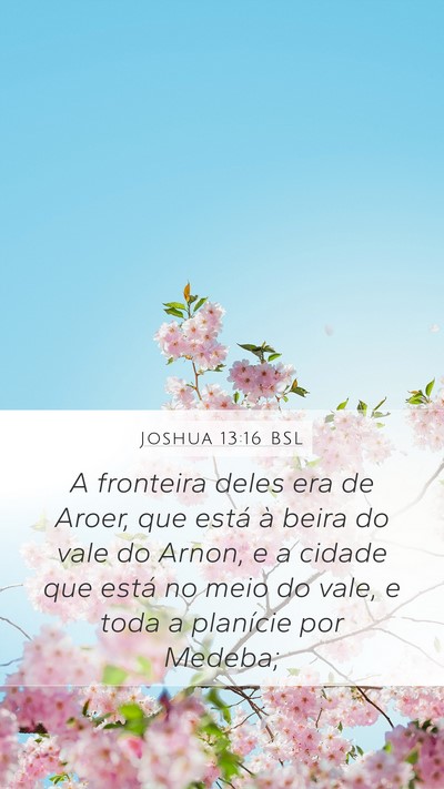 Joshua 13:16 BSL Bible Verse Image