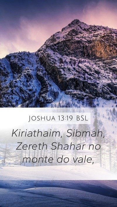 Joshua 13:19 BSL Bible Verse Image