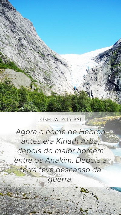 Joshua 14:15 BSL Bible Verse Image
