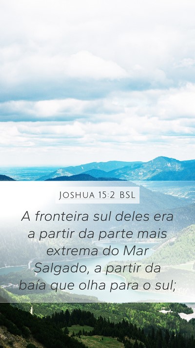 Joshua 15:2 BSL Bible Verse Image