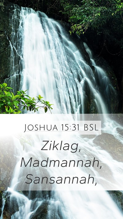Joshua 15:31 BSL Bible Verse Image