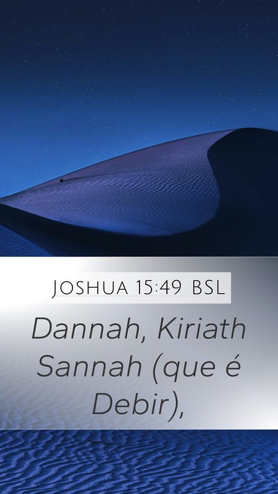 Joshua 15:49 BSL Bible Verse Image