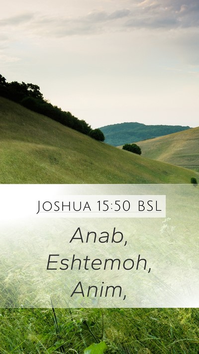 Joshua 15:50 BSL Bible Verse Image