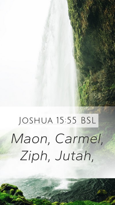 Joshua 15:55 BSL Bible Verse Image