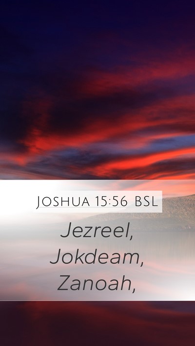 Joshua 15:56 BSL Bible Verse Image