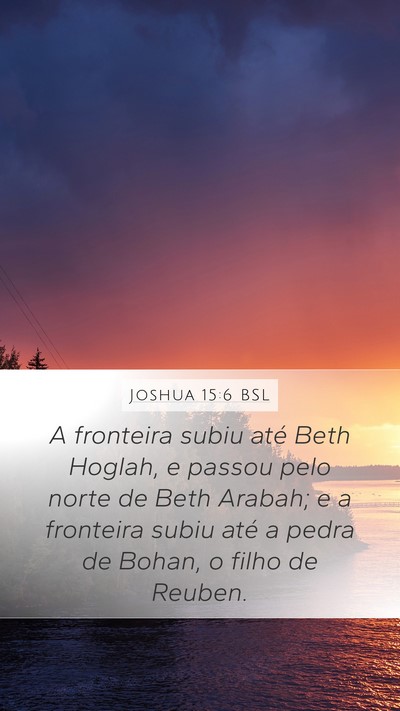 Joshua 15:6 BSL Bible Verse Image