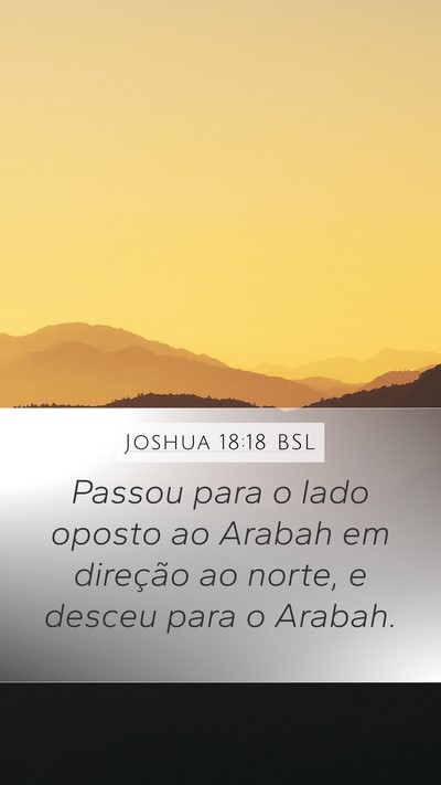 Joshua 18:18 BSL Bible Verse Image